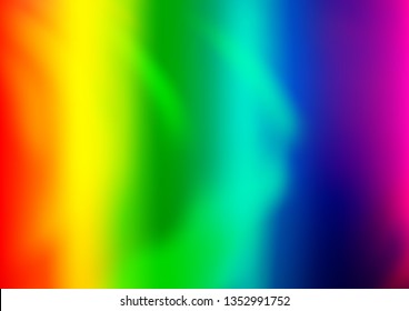 Light Multicolor, Rainbow vector blurred shine abstract background. Shining colorful illustration in a Brand new style. A completely new template for your design.