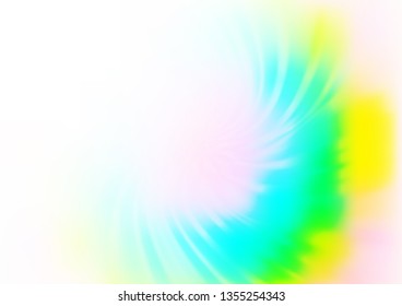 Light Multicolor, Rainbow vector blurred shine abstract template. Colorful illustration in blurry style with gradient. The background for your creative designs.