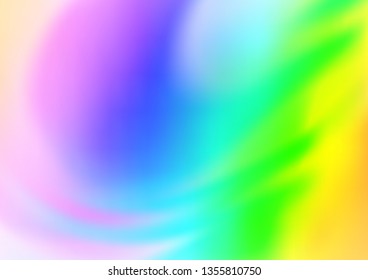 Light Multicolor, Rainbow vector blurred and colored background. A completely new color illustration in a bokeh style. The blurred design can be used for your web site.