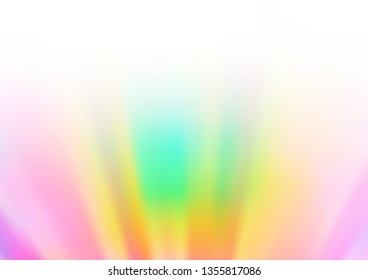 Light Multicolor, Rainbow vector blurred and colored template. Glitter abstract illustration with an elegant design. A completely new design for your business.