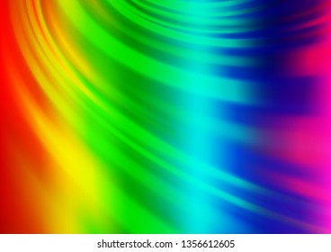 Light Multicolor, Rainbow vector blurred shine abstract template. A vague abstract illustration with gradient. The template for backgrounds of cell phones.