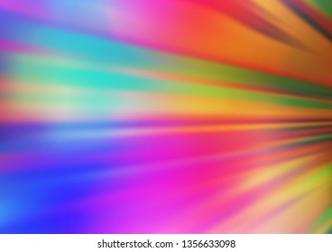 Light Multicolor, Rainbow vector blurred shine abstract template. Modern geometrical abstract illustration with gradient. The best blurred design for your business.