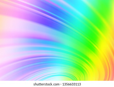 Light Multicolor, Rainbow vector blurred shine abstract template. Modern geometrical abstract illustration with gradient. The background for your creative designs.