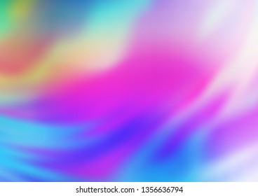 Light Multicolor, Rainbow vector blurred bright background. Glitter abstract illustration with an elegant design. The template can be used for your brand book.