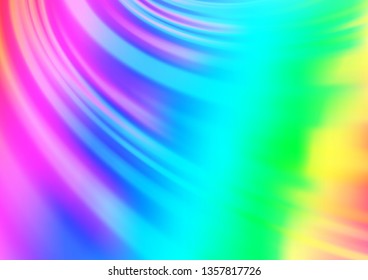 Light Multicolor, Rainbow vector blurred bright template. Colorful illustration in abstract style with gradient. The template for backgrounds of cell phones.