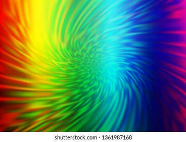 Light Multicolor, Rainbow vector blurred bright template. Colorful illustration in abstract style with gradient. A new texture for your design.