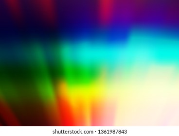 Light Multicolor, Rainbow vector blurred shine abstract background. A completely new color illustration in a bokeh style. The template for backgrounds of cell phones.