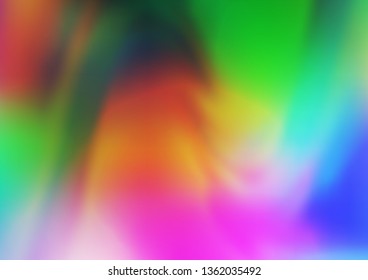 Light Multicolor, Rainbow vector blurred bright pattern. Glitter abstract illustration with an elegant design. The template can be used for your brand book.