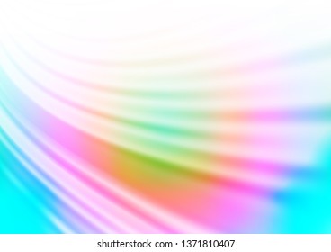 Light Multicolor, Rainbow vector blurred bright template. A vague abstract illustration with gradient. Brand new style for your business design.