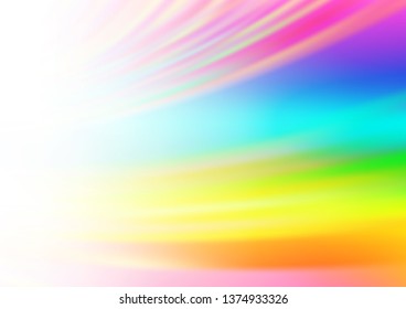 Light Multicolor, Rainbow vector blurred bright template. An elegant bright illustration with gradient. Brand new design for your business.