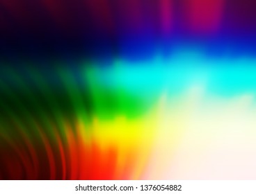 Light Multicolor, Rainbow vector blurred shine abstract background. Colorful abstract illustration with gradient. Brand new style for your business design.