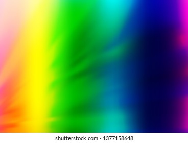 Light Multicolor, Rainbow vector blurred bright template. An elegant bright illustration with gradient. Brand new style for your business design.