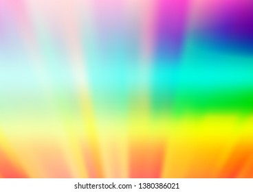 Light Multicolor, Rainbow vector blurred bright template. Creative illustration in halftone style with gradient. A completely new template for your design.