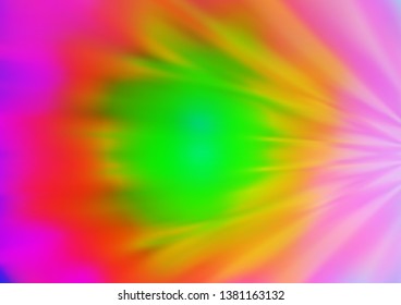 Light Multicolor, Rainbow vector blurred shine abstract background. Modern geometrical abstract illustration with gradient. Brand new style for your business design.