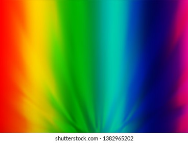 Light Multicolor, Rainbow vector blurred and colored background. A completely new color illustration in a bokeh style. A completely new design for your business.