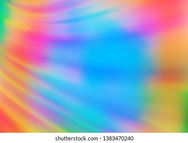Light Multicolor, Rainbow vector blurred and colored background. Creative illustration in halftone style with gradient. The template for backgrounds of cell phones.