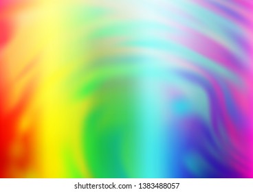 Light Multicolor, Rainbow vector blurred bright pattern. Colorful illustration in abstract style with gradient. A new texture for your design.