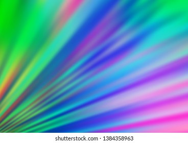 Light Multicolor, Rainbow vector blurred and colored background. Glitter abstract illustration with an elegant design. Brand new style for your business design.