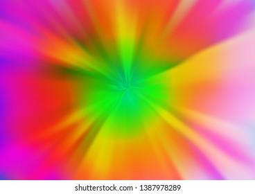 Light Multicolor, Rainbow vector blurred bright background. Colorful abstract illustration with gradient. A completely new template for your design.