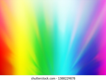 Light Multicolor, Rainbow vector blurred and colored template. Colorful abstract illustration with gradient. The template can be used for your brand book.