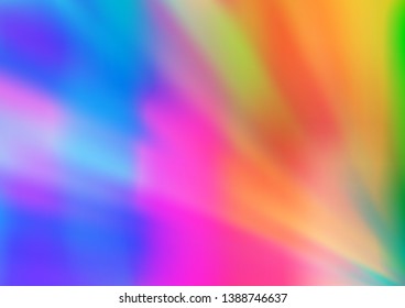 Light Multicolor, Rainbow vector blurred and colored background. Shining colorful illustration in a Brand new style. The blurred design can be used for your web site.