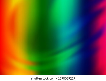 Light Multicolor, Rainbow vector blurred bright template. Colorful abstract illustration with gradient. The best blurred design for your business.