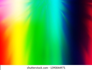 Light Multicolor, Rainbow vector blurred bright template. Glitter abstract illustration with an elegant design. A completely new template for your design.