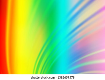 Light Multicolor, Rainbow vector blurred bright pattern. Colorful illustration in abstract style with gradient. The background for your creative designs.