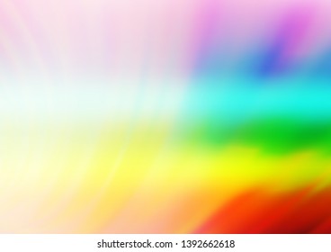 Light Multicolor, Rainbow vector blurred background. Colorful illustration in blurry style with gradient. The template for backgrounds of cell phones.