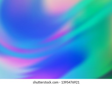 Light Multicolor, Rainbow vector blurred shine abstract pattern. Creative illustration in halftone style with gradient. The best blurred design for your business.