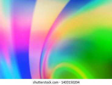 Light Multicolor, Rainbow vector blurred and colored background. Modern geometrical abstract illustration with gradient. The template can be used for your brand book.