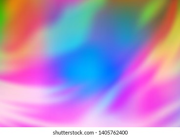 Light Multicolor, Rainbow vector blurred bright pattern. An elegant bright illustration with gradient. The background for your creative designs.