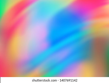 Light Multicolor, Rainbow vector blurred shine abstract template. A vague abstract illustration with gradient. The blurred design can be used for your web site.