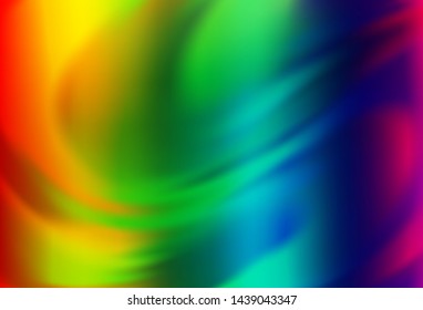 Light Multicolor, Rainbow vector blurred template. Abstract colorful illustration with gradient. New style design for your brand book.