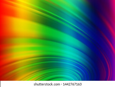 Light Multicolor, Rainbow vector blurred bright background. Glitter abstract illustration with an elegant design. A completely new template for your design.