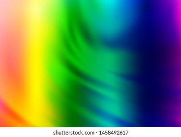 Light Multicolor, Rainbow vector blurred and colored template. Glitter abstract illustration with an elegant design. The blurred design can be used for your web site.