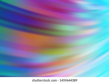 Light Multicolor, Rainbow vector blurred bright pattern. A completely new color illustration in a bokeh style. The template for backgrounds of cell phones.