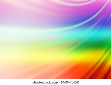 Light Multicolor, Rainbow vector blurred and colored background. Modern geometrical abstract illustration with gradient. The blurred design can be used for your web site.