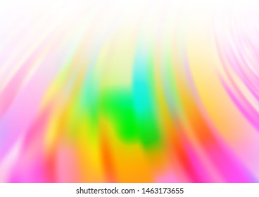 Light Multicolor, Rainbow vector blurred shine abstract template. Creative illustration in halftone style with gradient. The best blurred design for your business.