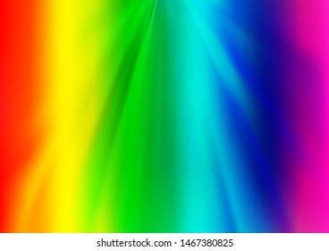 Light Multicolor, Rainbow vector blurred and colored background. A completely new color illustration in a bokeh style. The background for your creative designs.