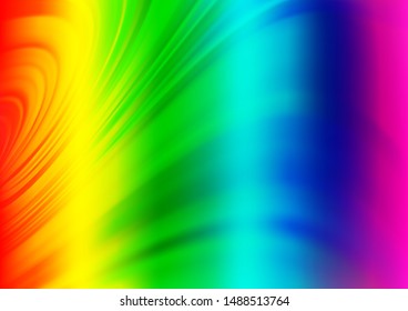 Light Multicolor, Rainbow vector blurred bright template. Creative illustration in halftone style with gradient. The blurred design can be used for your web site.