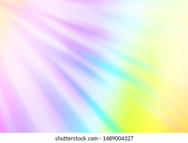 Light Multicolor, Rainbow vector blurred shine abstract template. Shining colorful illustration in a Brand new style. A new texture for your design.