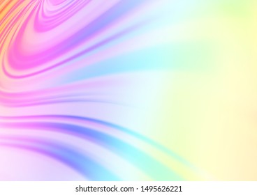 Light Multicolor, Rainbow vector blurred shine abstract pattern. Modern geometrical abstract illustration with gradient. The template for backgrounds of cell phones.