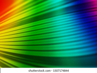 Light Multicolor, Rainbow vector blurred and colored template. Modern geometrical abstract illustration with gradient. Brand new style for your business design.
