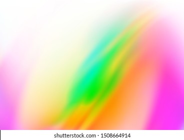 Light Multicolor, Rainbow vector blurred bright background. Modern geometrical abstract illustration with gradient. The elegant pattern for brand book.