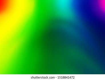 Light Multicolor, Rainbow vector blurred bright pattern. Colorful illustration in blurry style with gradient. A completely new template for your design.