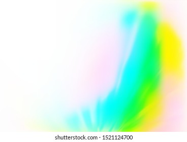 Light Multicolor, Rainbow vector blurred and colored template. A vague abstract illustration with gradient. The template can be used for your brand book.
