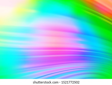 Light Multicolor, Rainbow vector blurred and colored template. Modern geometrical abstract illustration with gradient. The best blurred design for your business.