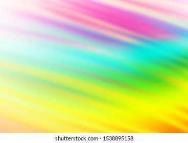 Light Multicolor, Rainbow vector blurred bright pattern. Colorful illustration in abstract style with gradient. Brand new design for your business.