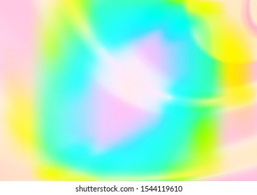 Light Multicolor, Rainbow vector blurred shine abstract background. Modern geometrical abstract illustration with gradient. Brand new style for your business design.